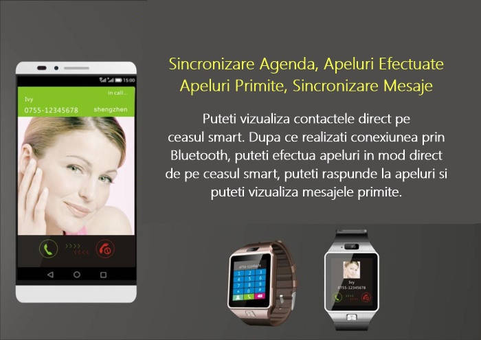 Ceas Smartwatch umeline DZ09 Plus - 2