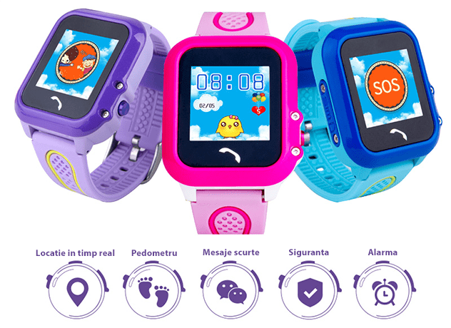 Ceas Smartwatch cu GPS pentru Copii umeline Kid27
