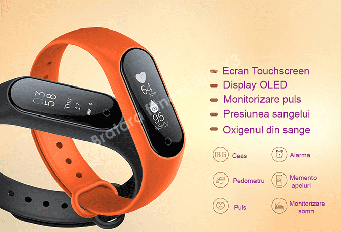 bratara fitness Y3 monitorizare puls-1