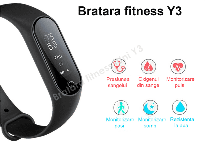 bratara fitness Y3 monitorizare puls-4