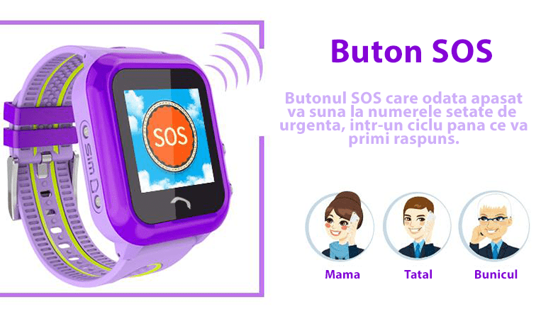 Ceas Smartwatch cu GPS pentru Copii umeline Kid27-1