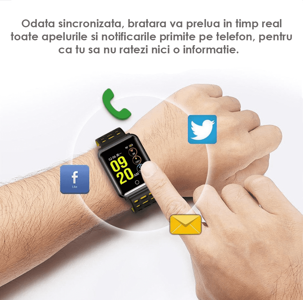 bratara fitness M88 Plus android si iOS